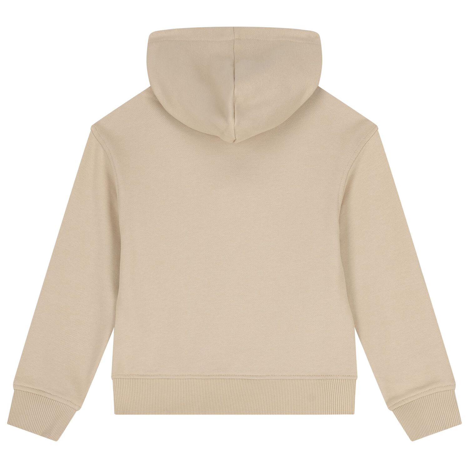 Beige Teddy Bear Logo Hooded Top, 1, hi-res