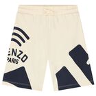 Boys Ivory Logo Shorts, 1, hi-res