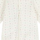 Baby Girls Ivory & Pink Heart Babygrow, 1, hi-res