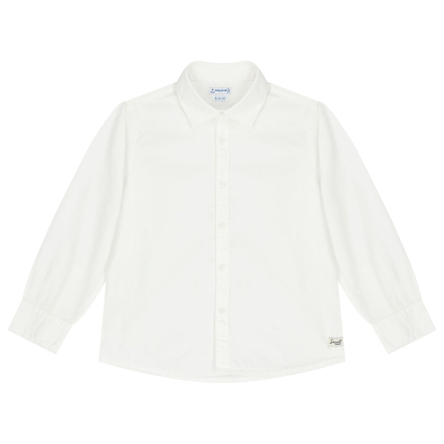 Boys White Long Sleeve Shirt, 1, hi-res image number null
