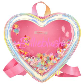 Girls Iridescent Heart Backpack