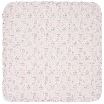 Baby Girls Pink Carousel Ruffled Blanket