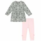 Girls Grey & Pink Leggings Set, 1, hi-res