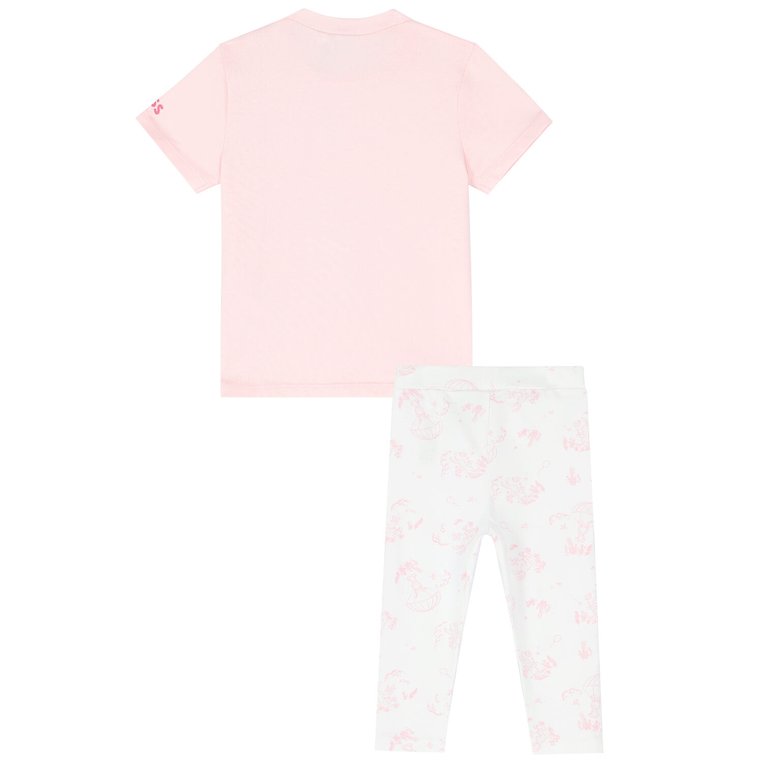 Younger Girls Pink T-Shirt & Leggings Set, 1, hi-res