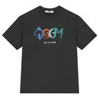 Boys Black Logo T-Shirt, 2, hi-res