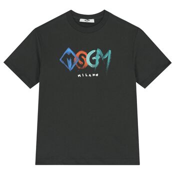 Boys Black Logo T-Shirt