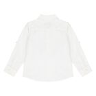 Baby Boys White Teddy Bear Logo Shirt, 1, hi-res