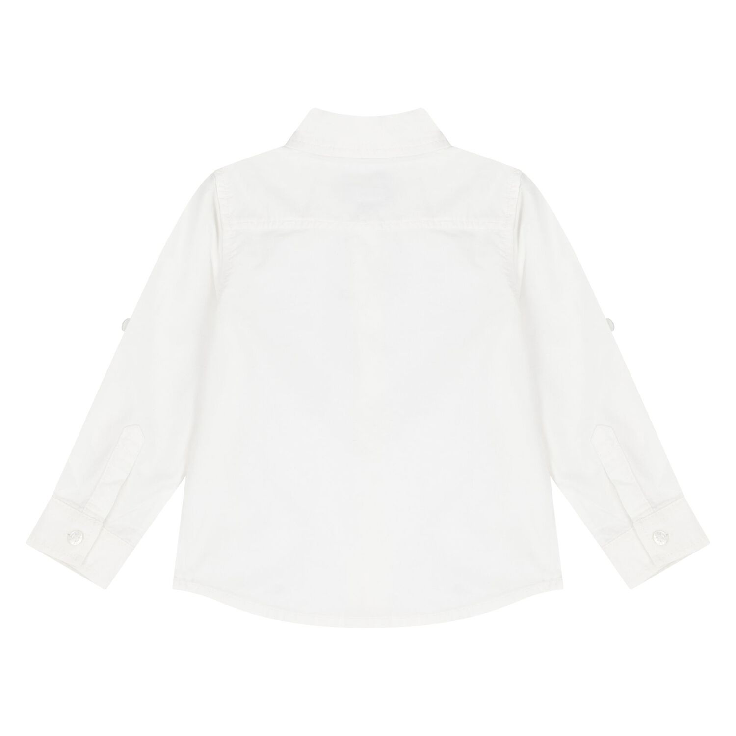 Baby Boys White Teddy Bear Logo Shirt, 1, hi-res