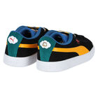 Boys Black Suede Garfield PS Trainers, 1, hi-res