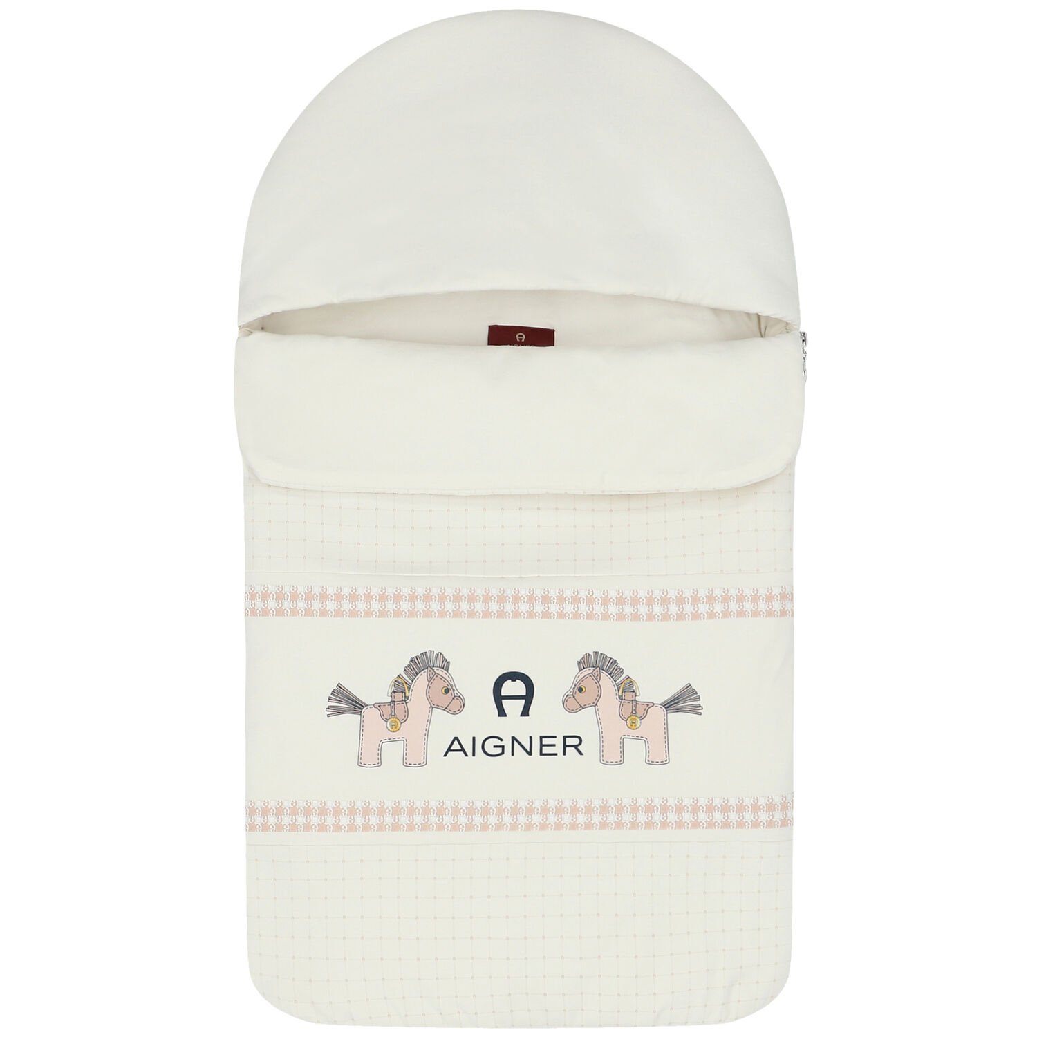 Ivory Horse & Logo Baby Nest, 1, hi-res