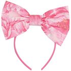 Girls Pink Floral Headband, 1, hi-res