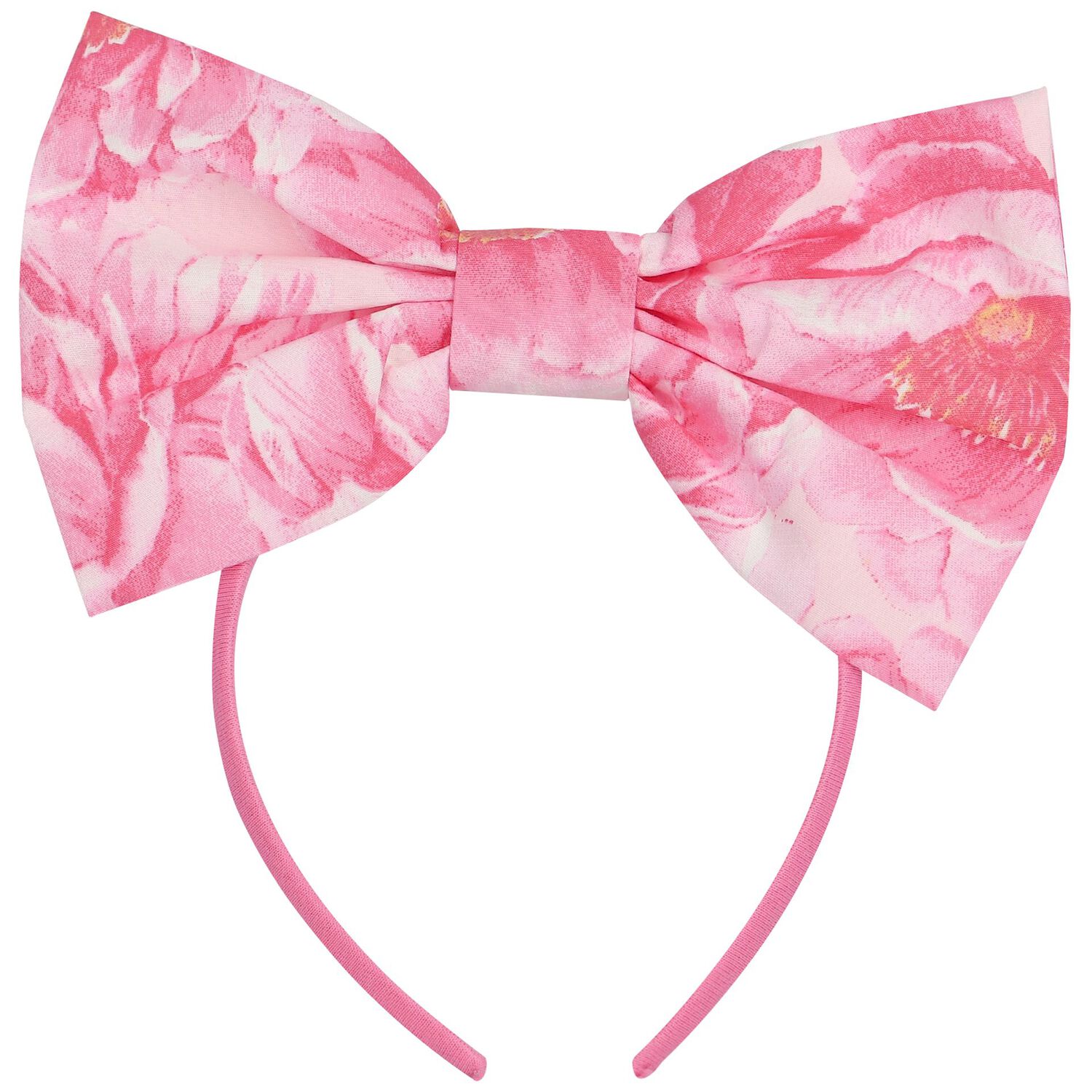 Girls Pink Floral Headband, 1, hi-res