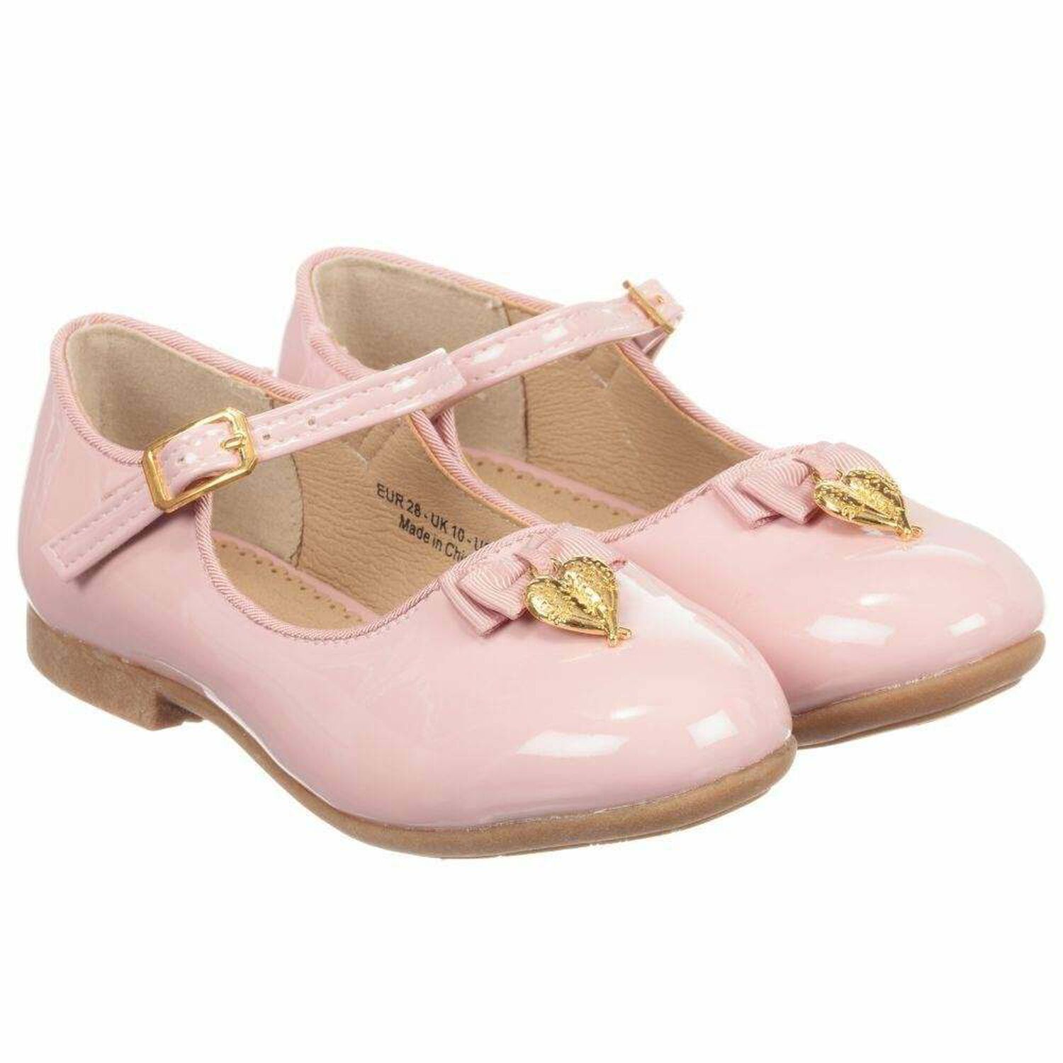 Girls Pink Patent Shoes, 1, hi-res
