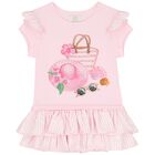 Girls Pink Embellished Leggings Set, 1, hi-res