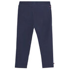 Baby Girls Navy Logo Leggings, 1, hi-res