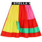 Girls Multi-Colored Logo Skirt, 1, hi-res