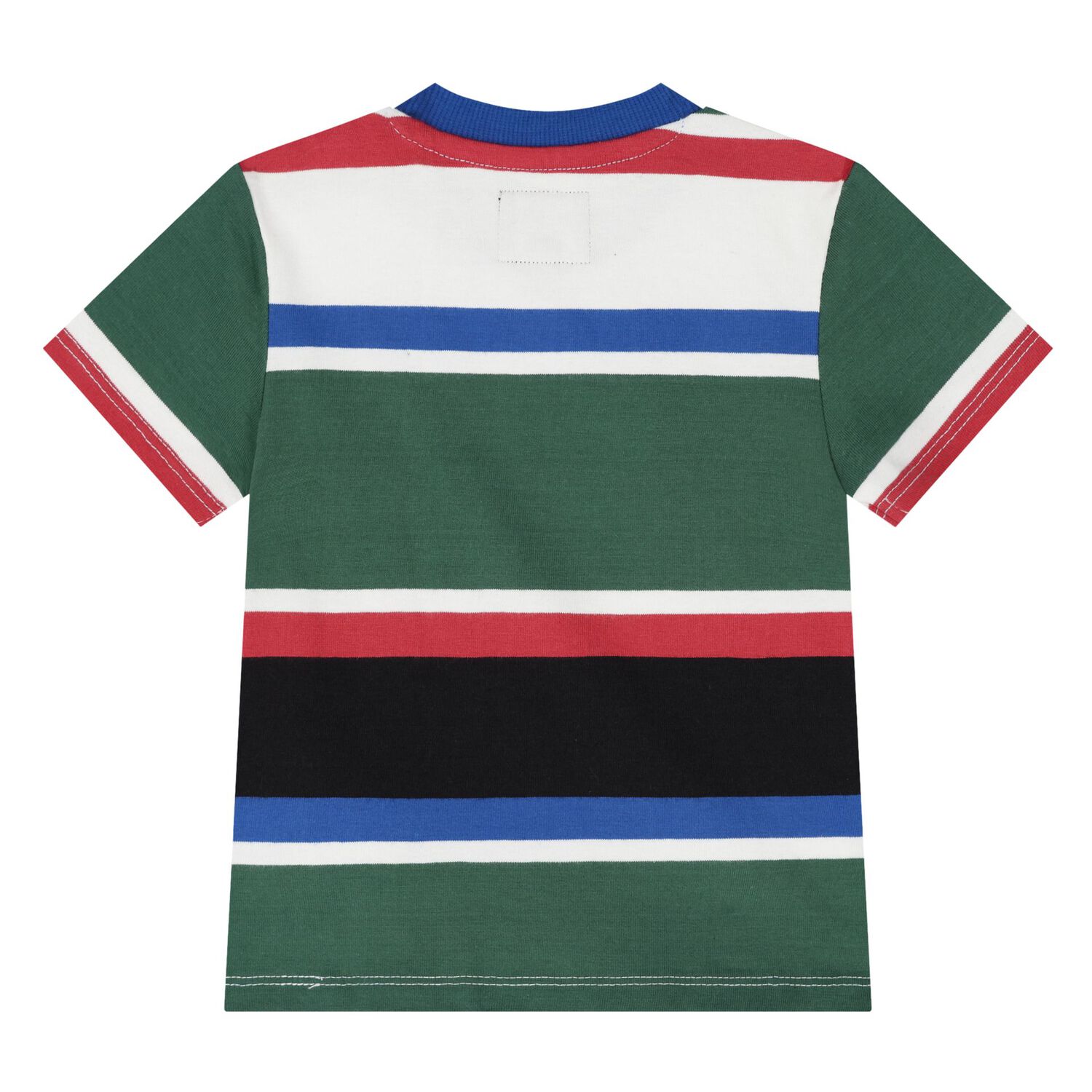 Younger Boys Blue Logo Striped Shorts Set, 1, hi-res