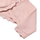 Baby Girls Pink Knitted Cardigan, 3, hi-res