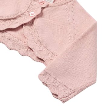 Baby Girls Pink Knitted Cardigan
