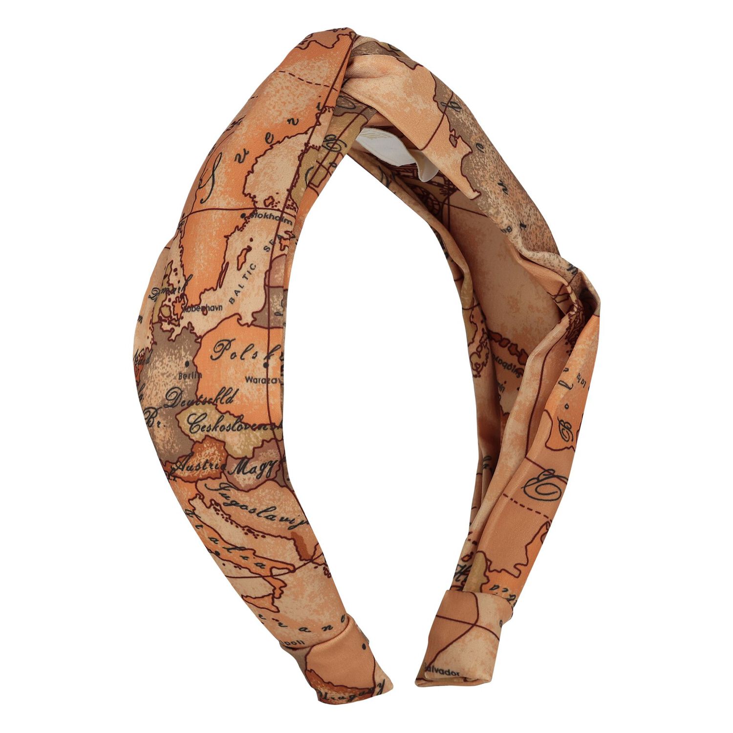 Girls Beige Geo Map Headband, 1, hi-res