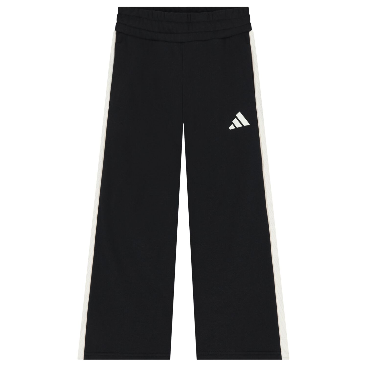Girls Black Logo Trousers, 1, hi-res