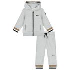 Younger Boys Grey Logo Tracksuit, 1, hi-res