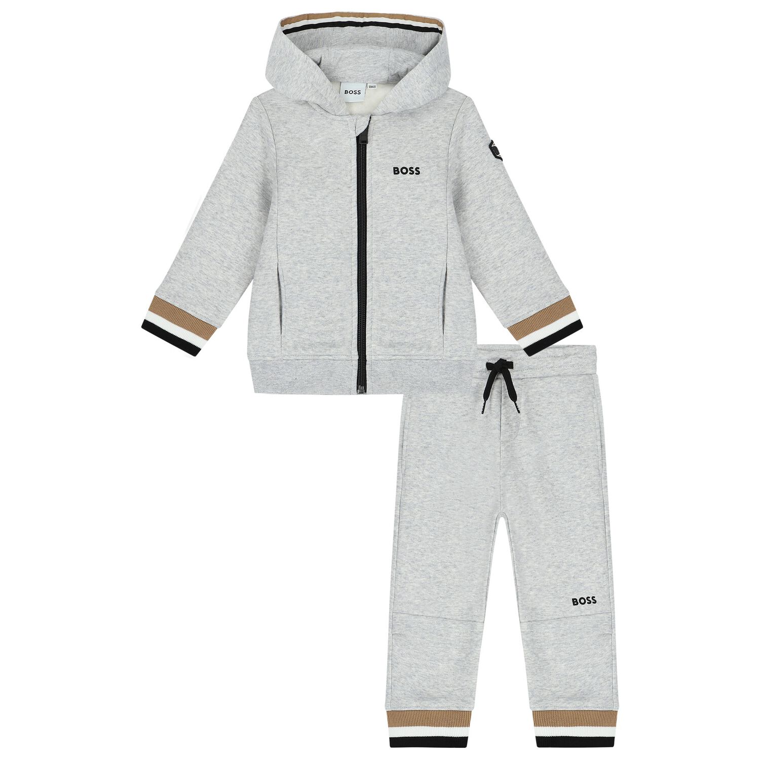 Younger Boys Grey Logo Tracksuit, 1, hi-res image number null