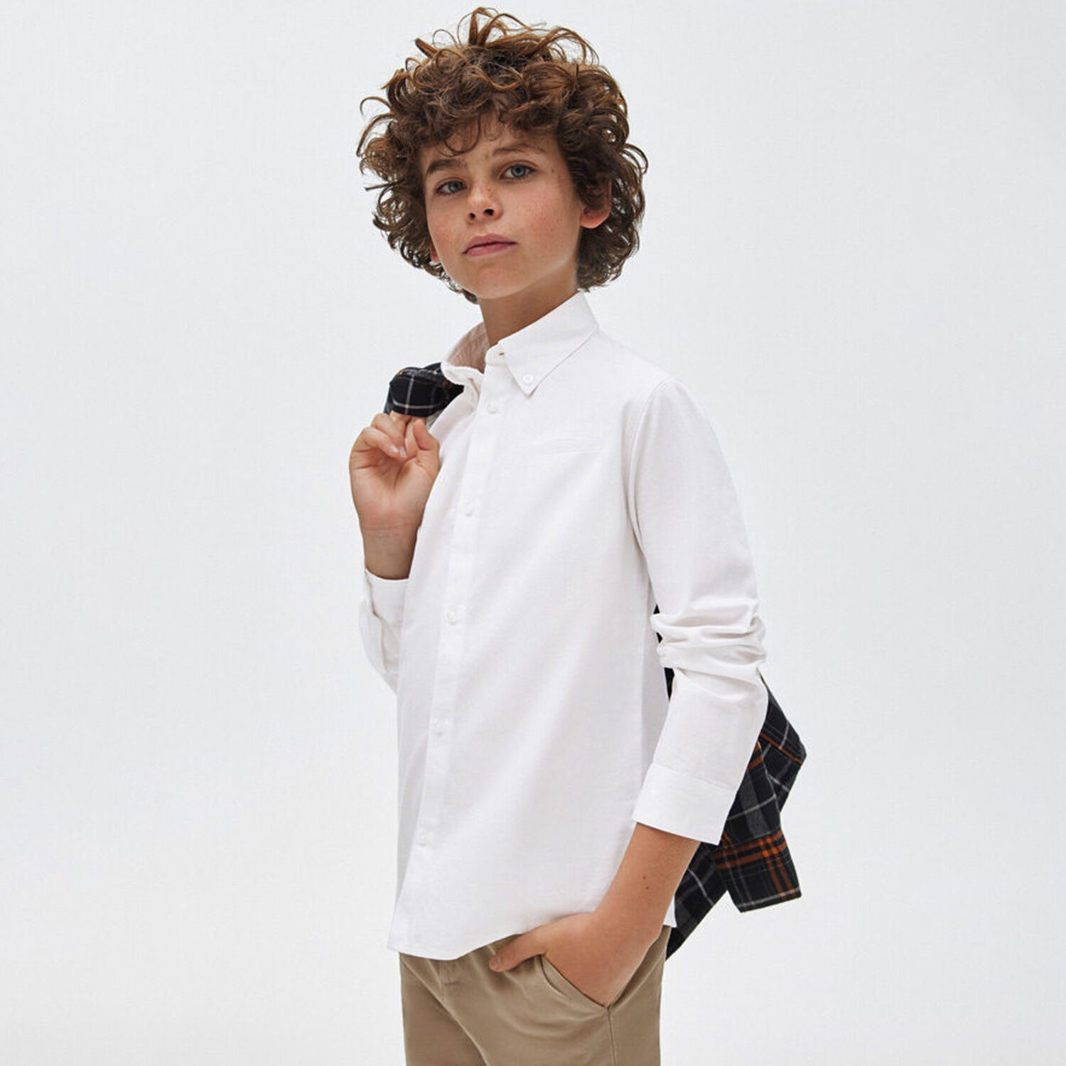 Boys White Shirt, 1, hi-res