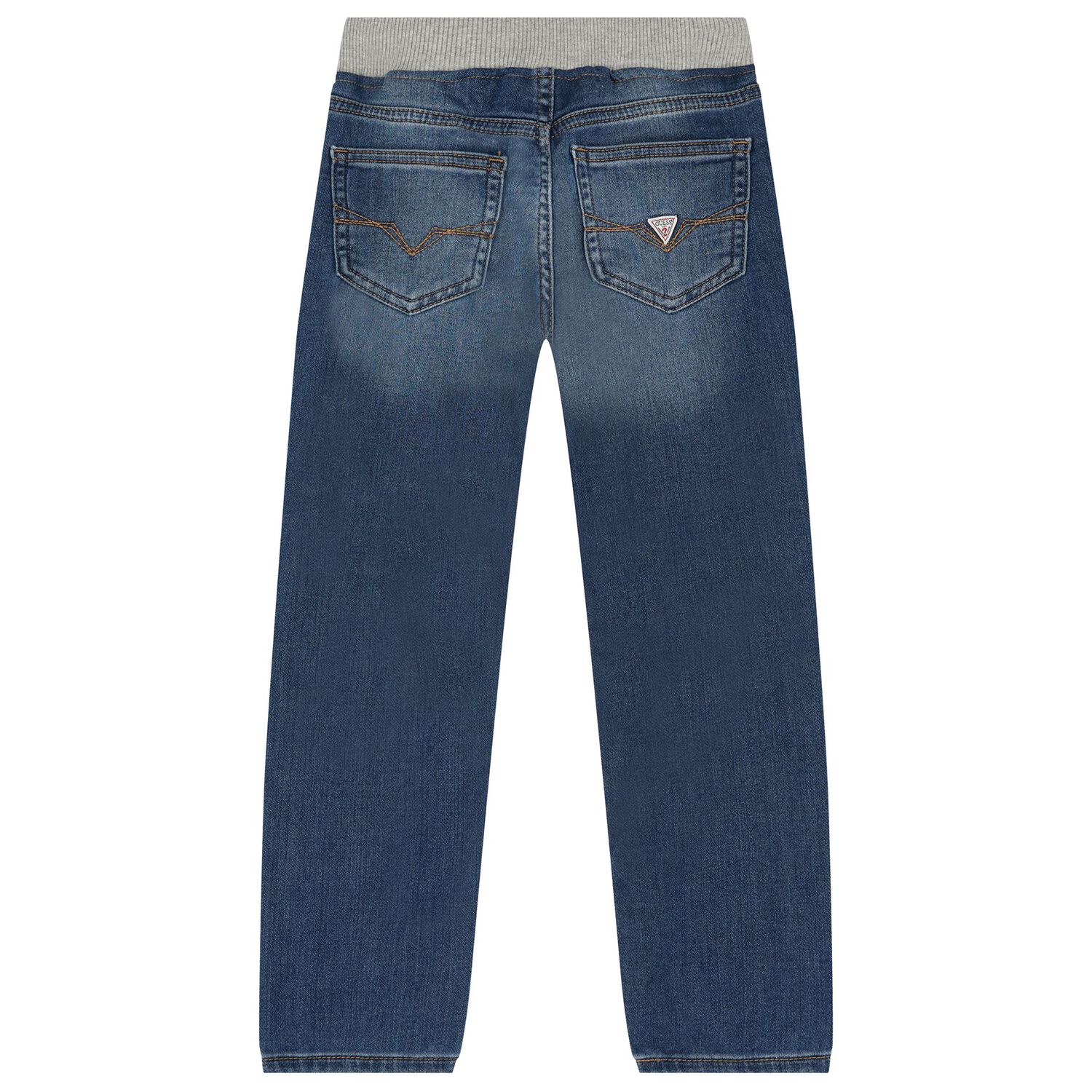 Boys Blue Logo Denim Jeans, 1, hi-res image number null