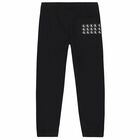 Girls Black Logo Joggers, 2, hi-res