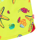 Girls Neon Yellow Swim Shorts, 1, hi-res