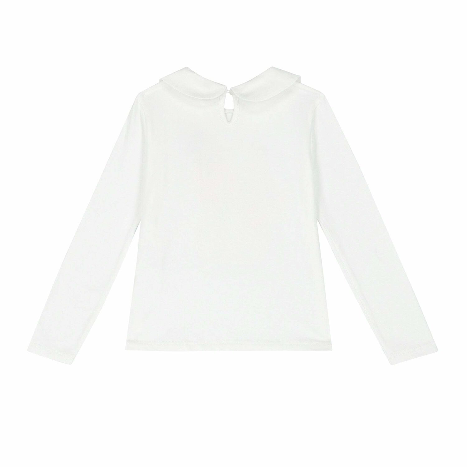 Girls White Printed Long Sleeve Top, 1, hi-res