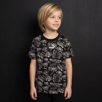 Boys Black Logo T-Shirt