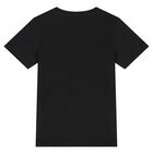 Boys Black Logo T-Shirt, 1, hi-res