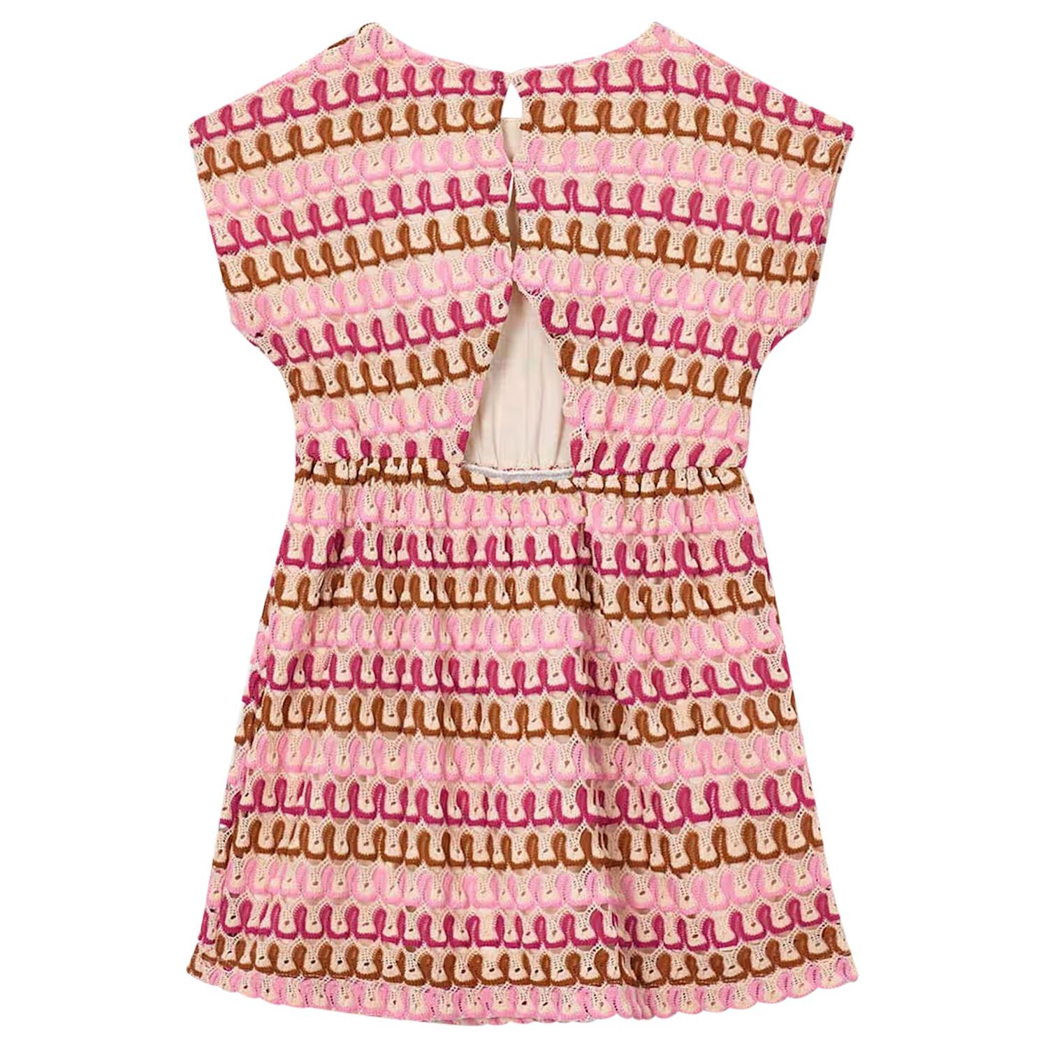 Girls Multi-Coloured Knitted Dress, 3, hi-res