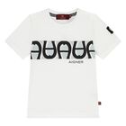 Younger Boys White Logo T-Shirt, 1, hi-res