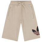 Boys Khaki Logo Shorts, 1, hi-res