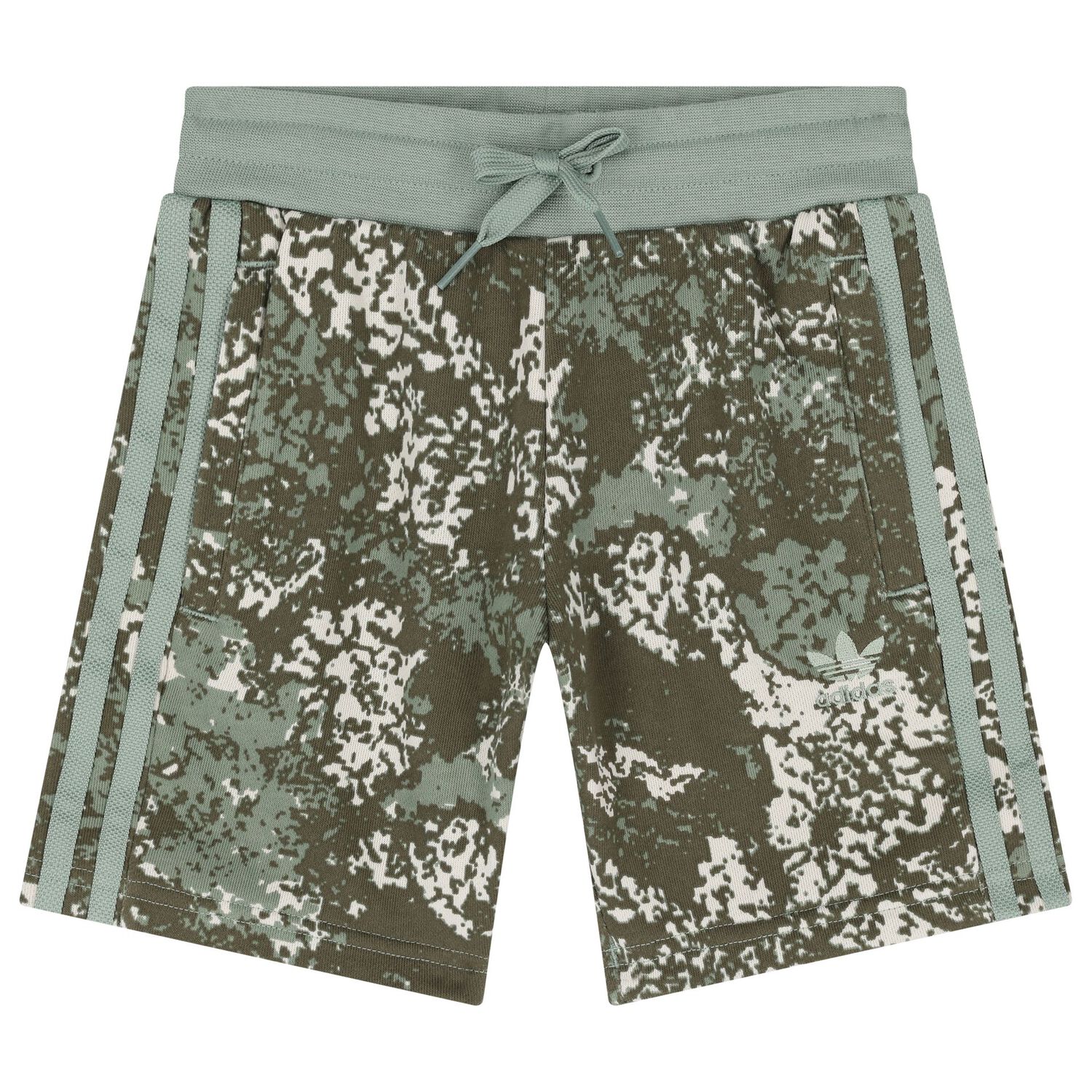 Boys Green Trefoil Logo Shorts Set, 1, hi-res