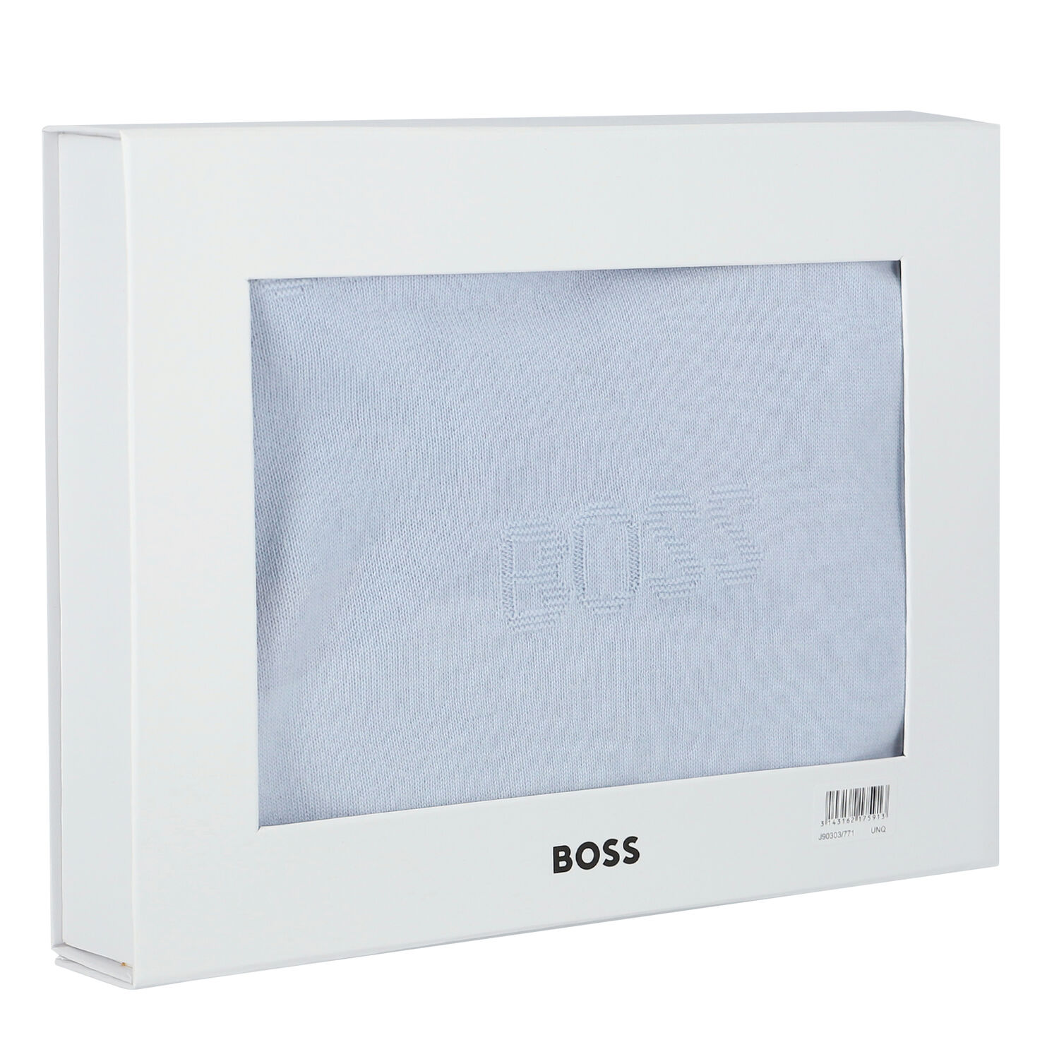 Blue Logo Knitted Baby Blanket, 3, hi-res