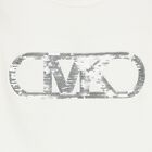 Girls Ivory Logo Long Sleeve Top, 1, hi-res