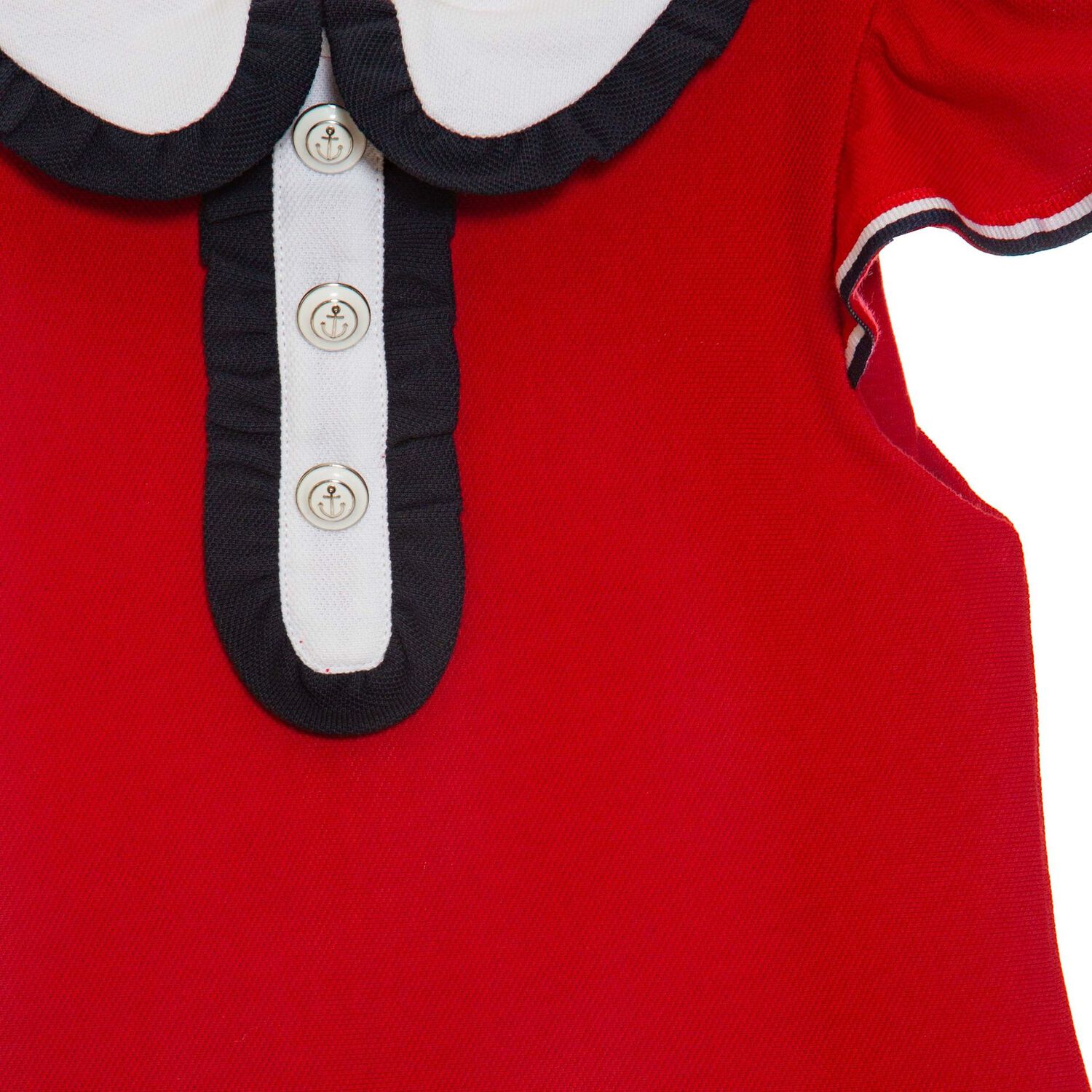 Girls Red Pleated Dress, 3, hi-res