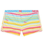 Girls Multi-Colored Logo Zigzag Swim Shorts, 1, hi-res