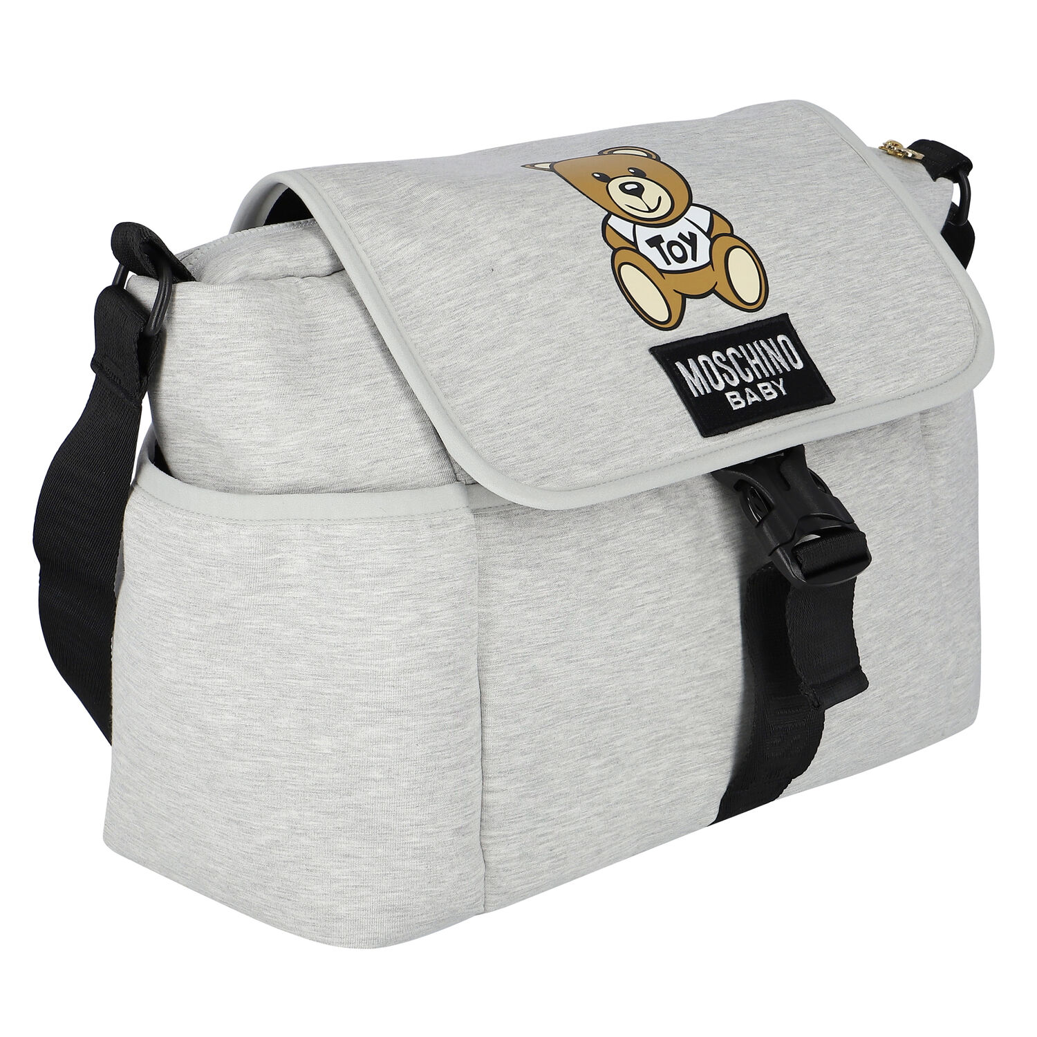Grey Teddy Logo Baby Changing Bag, 1, hi-res