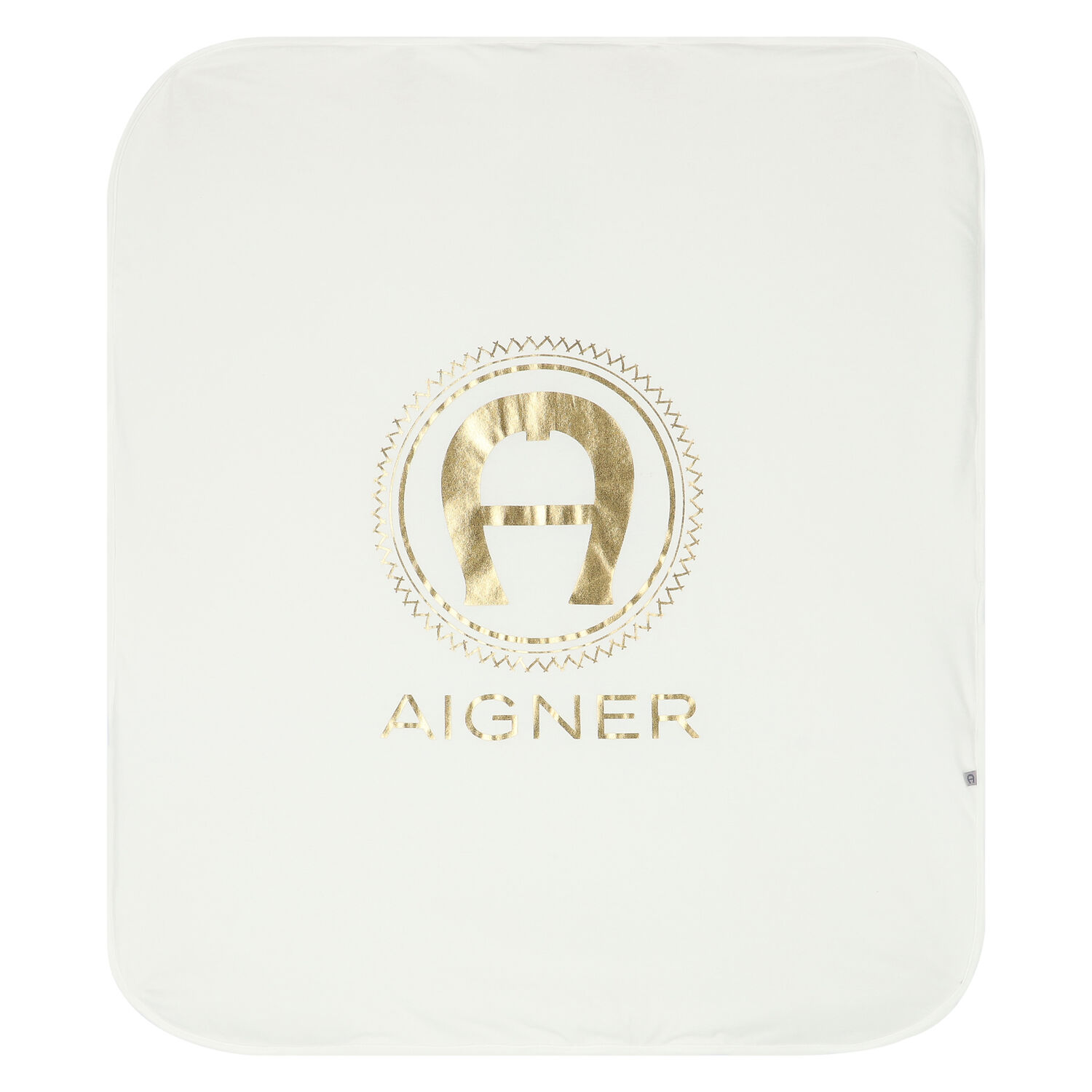 Ivory & Gold Logo Blanket, 1, hi-res