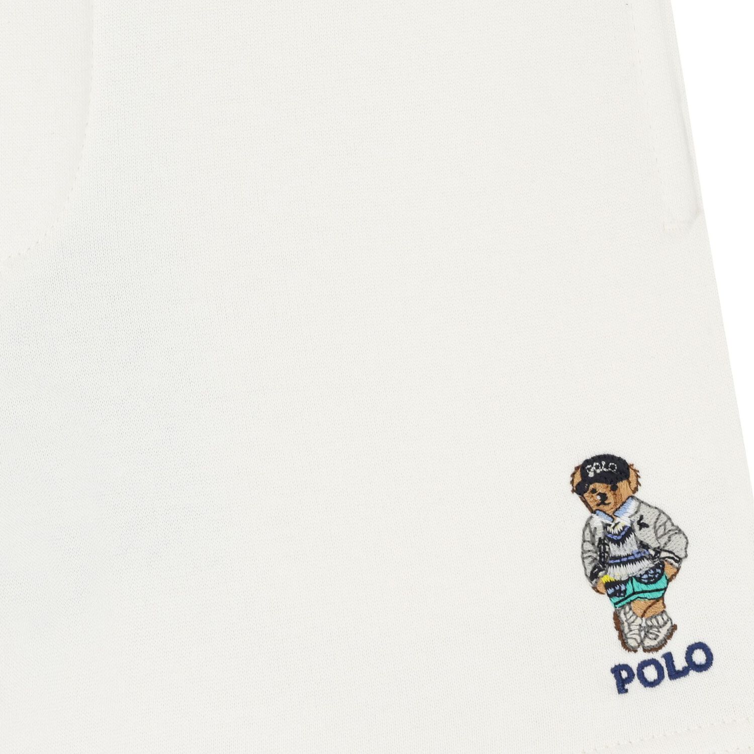 Boys Ivory Jersey Polo Bear Shorts, 1, hi-res