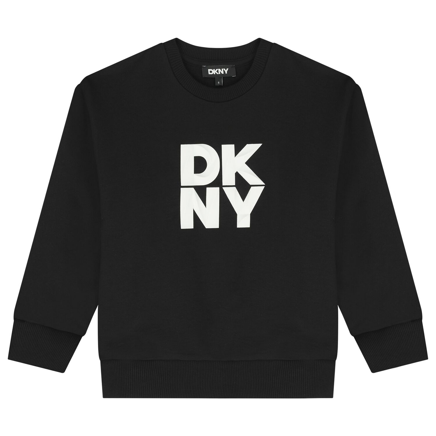 Boys Black Logo Sweatshirt, 1, hi-res