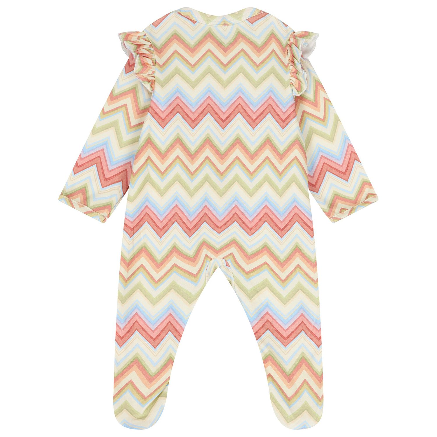 Baby Girls Multi-Coloured Zig Zag Babygrow, 1, hi-res