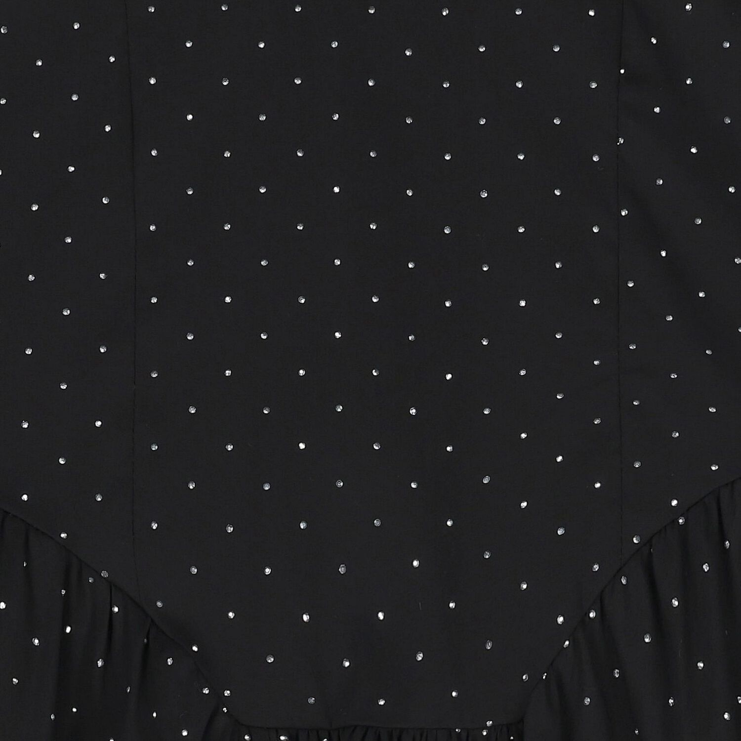 Girls Black Embellished Rhinestones Dress, 1, hi-res