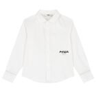 Boys White Logo Shirt, 1, hi-res