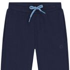 Younger Boys Navy Blue Logo Joggers, 1, hi-res